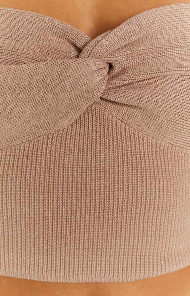 Jessica Latte Twist Front Bandeau Top