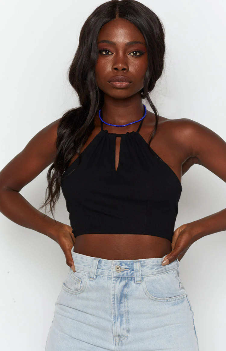 Long Island Crop Top Black