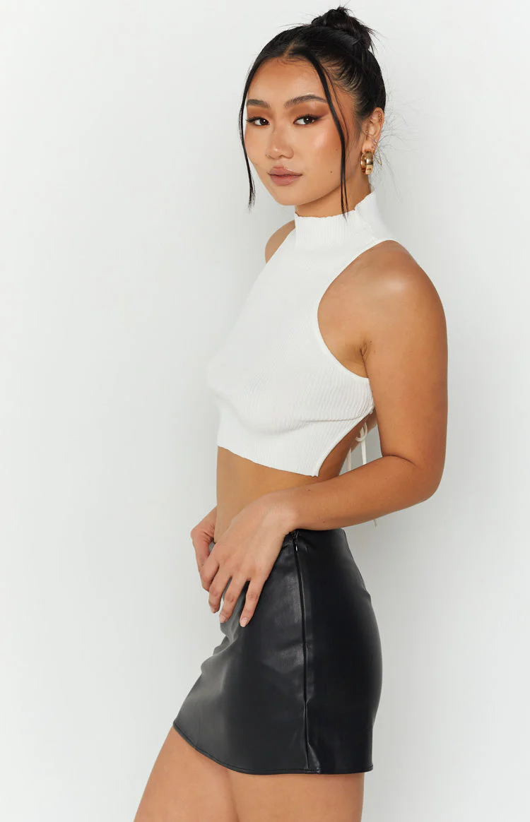 Kei Black PU Mini Skirt