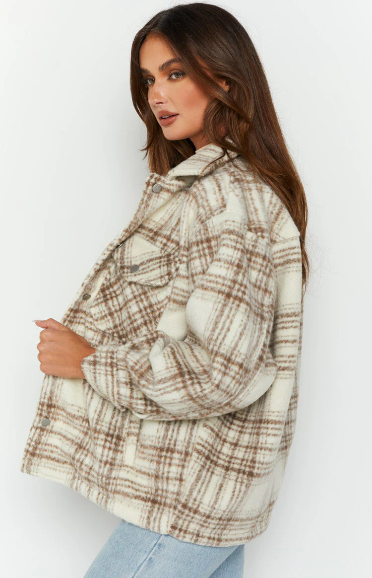 Orson Fleece Cream Check Jacket