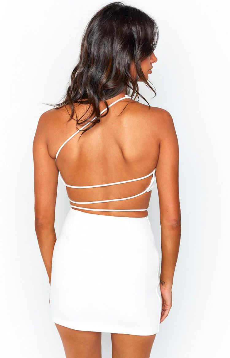 Santorini White Mini Dress