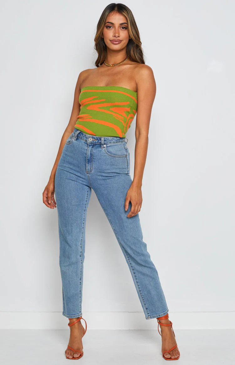 Free Fall Crop Top Green