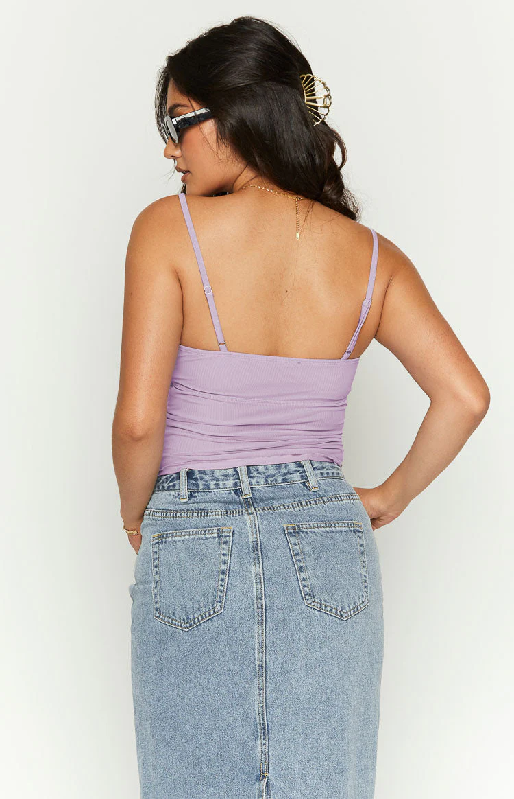 Felix Purple Mesh Cami Top