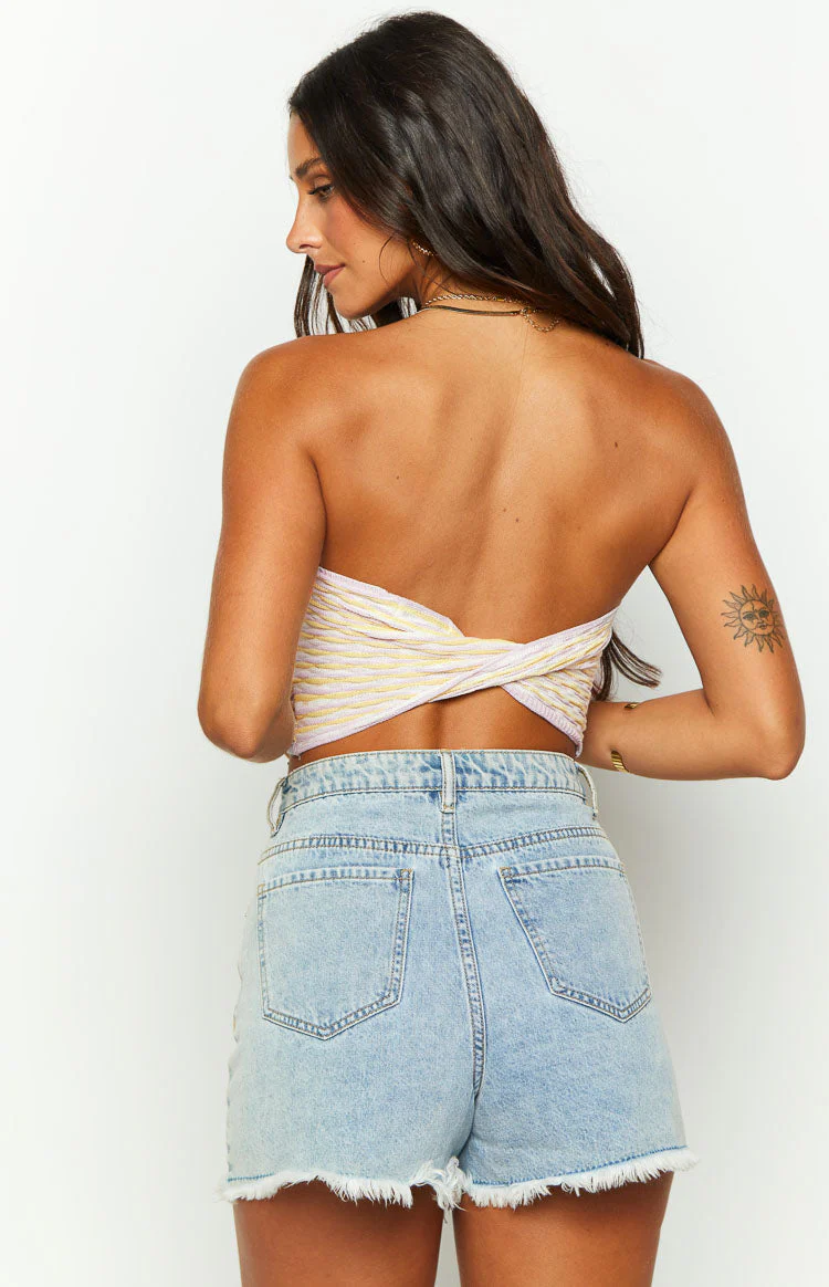 Laylah Multi Knit Tube Crop Top