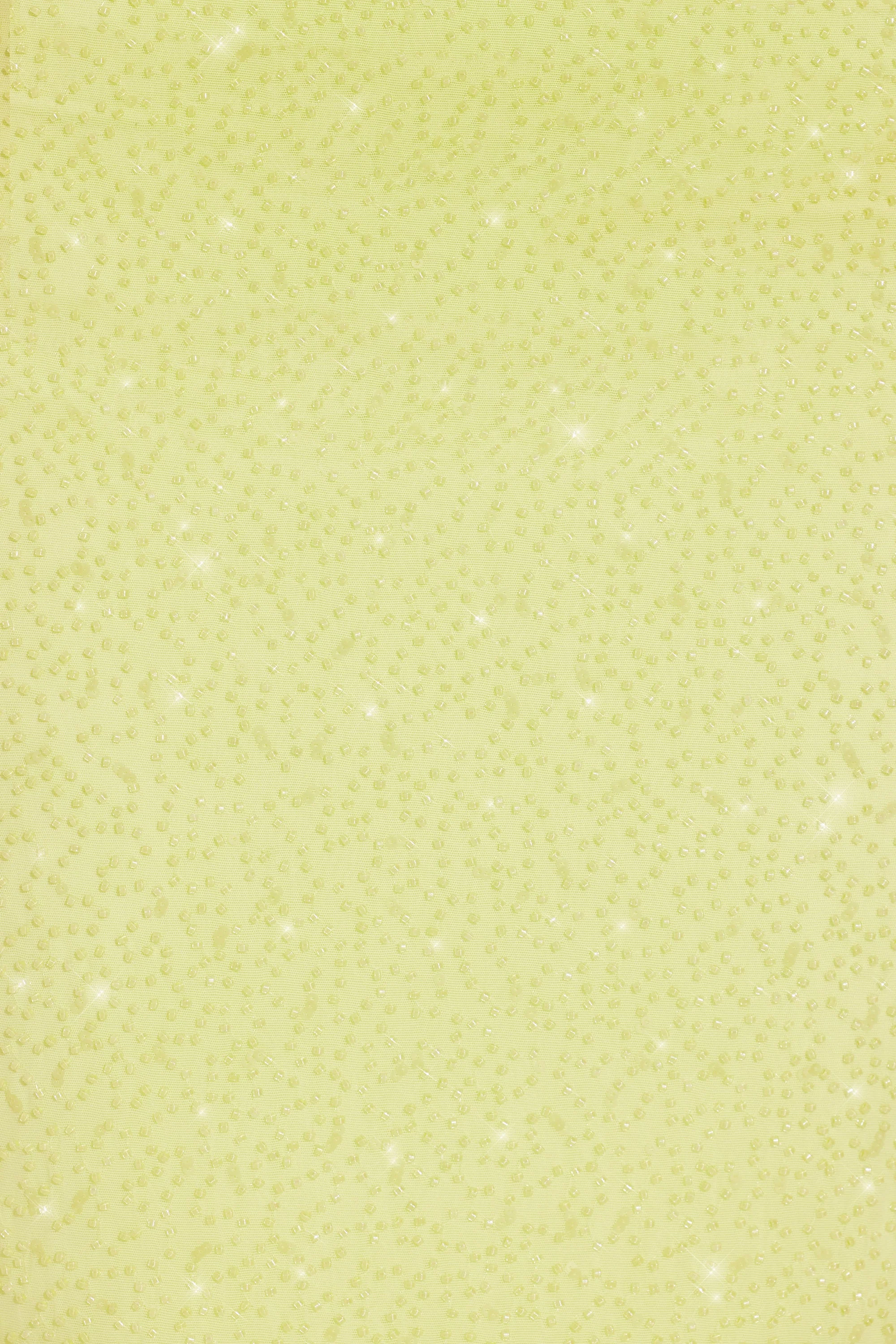 Embellished One Shoulder Knot Detail Crop Top in Lime Green