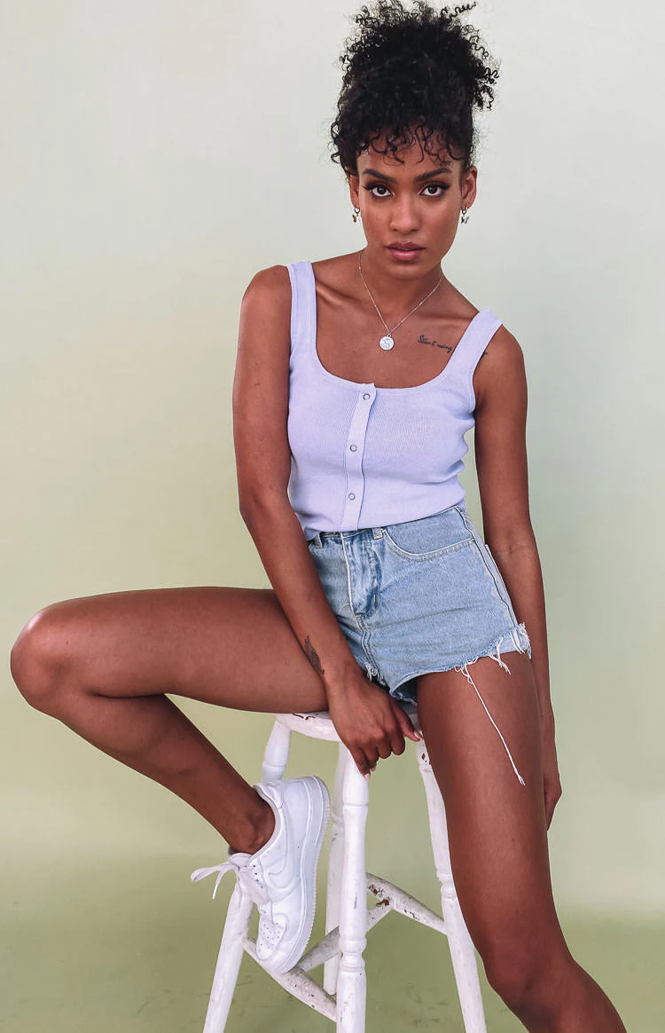 Mariah Stud Top Lilac