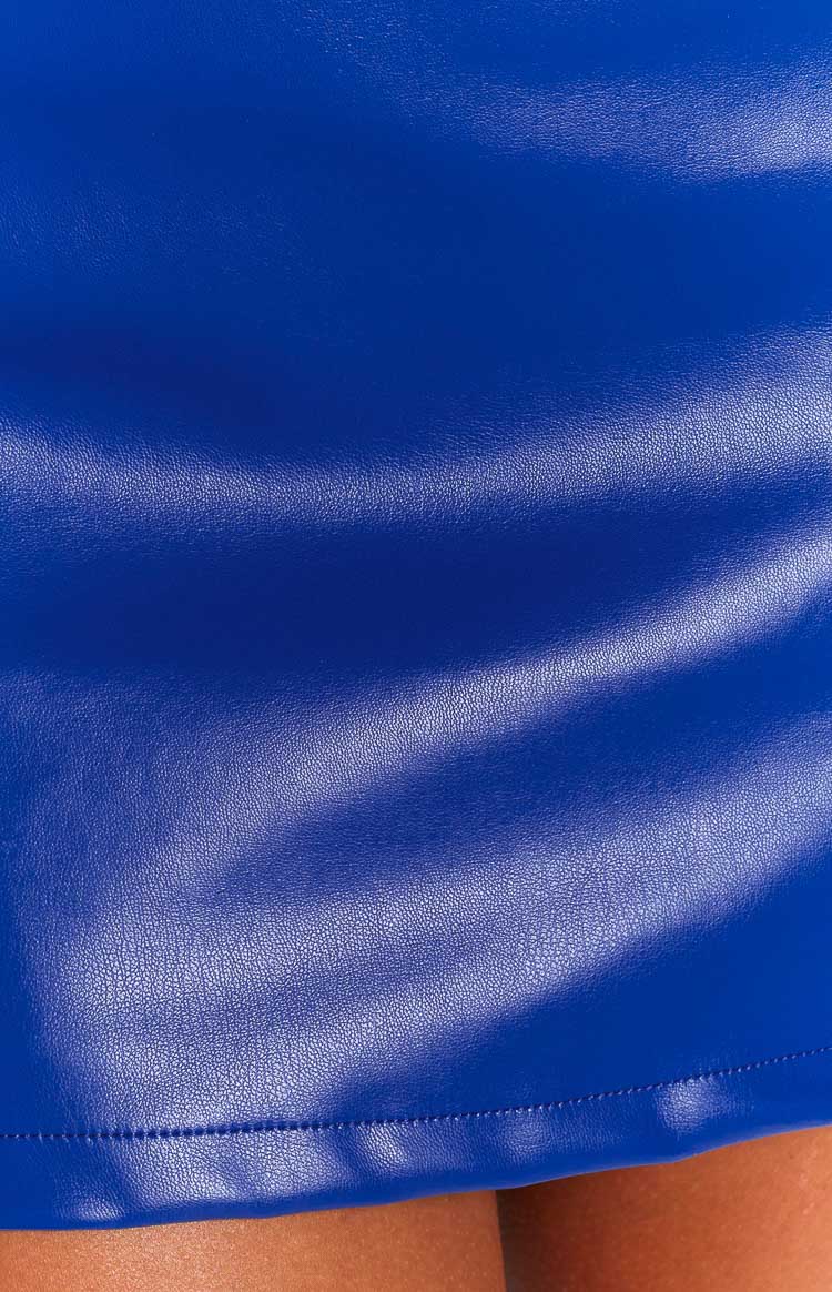 Genie Blue PU Mini Skirt