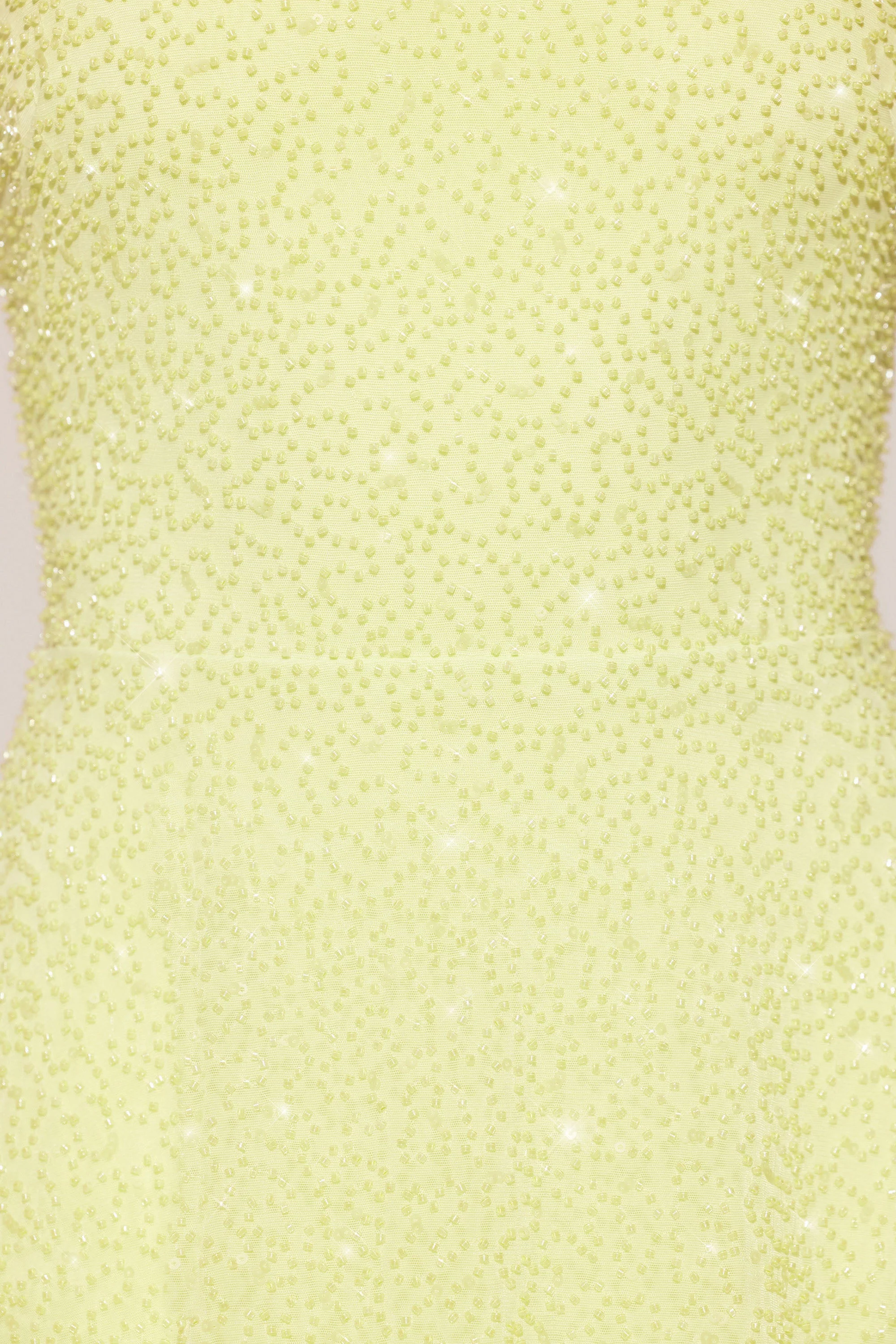 Embellished Multi Wear A-Line Mini Dress in Lime Green