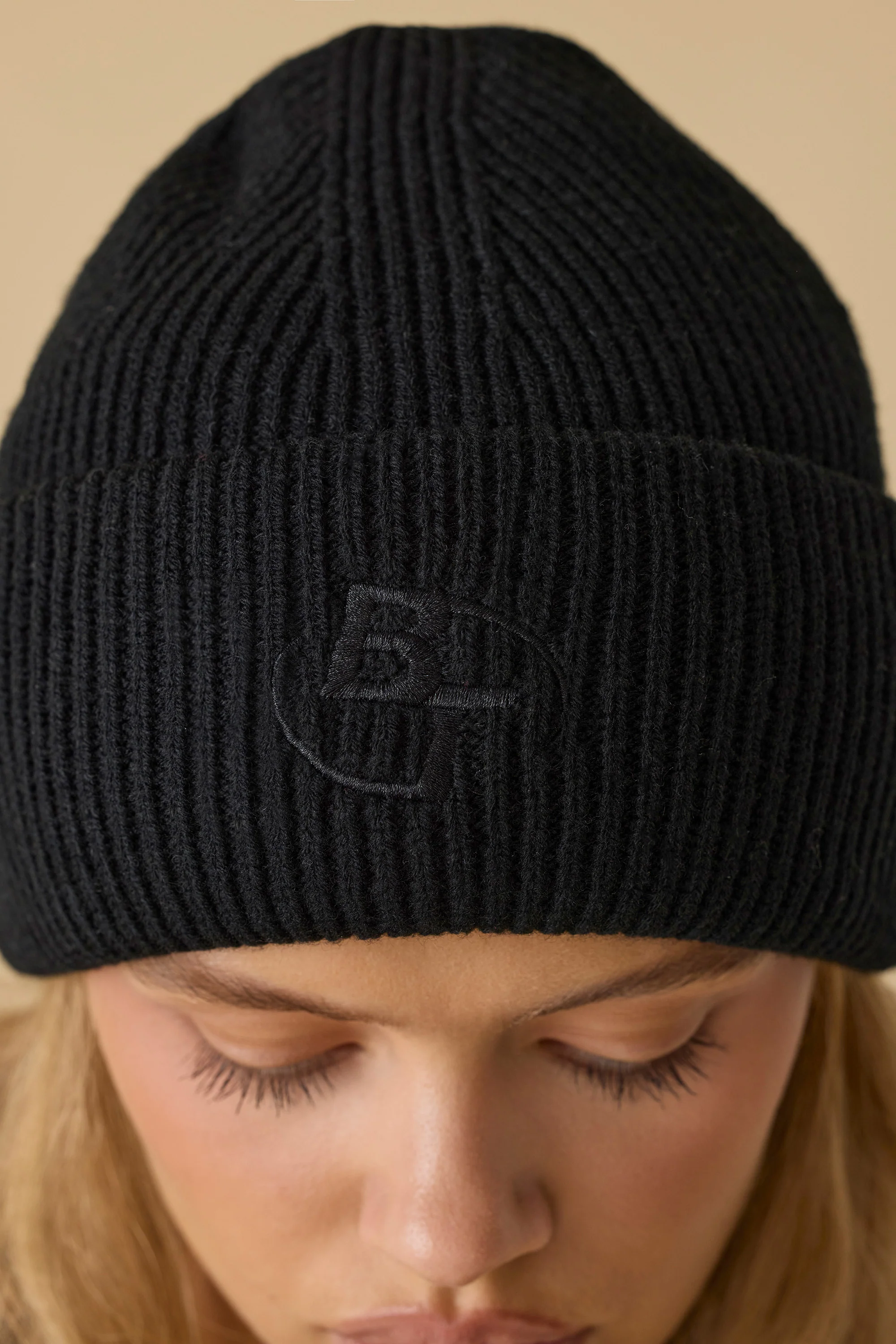 Knit Beanie in Black