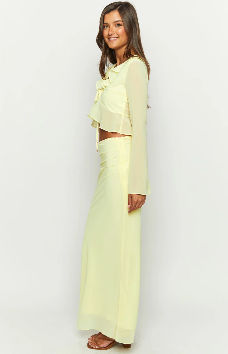 Rarmi Yellow Maxi Skirt
