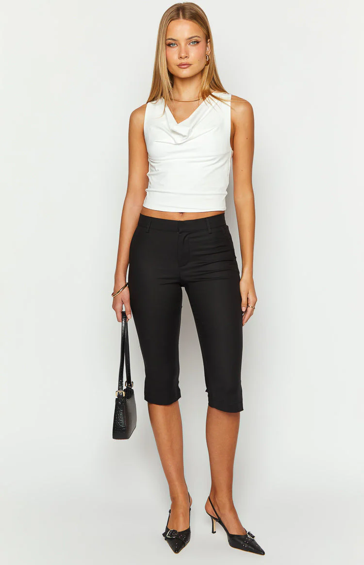 Ethyl Black Capri Pants