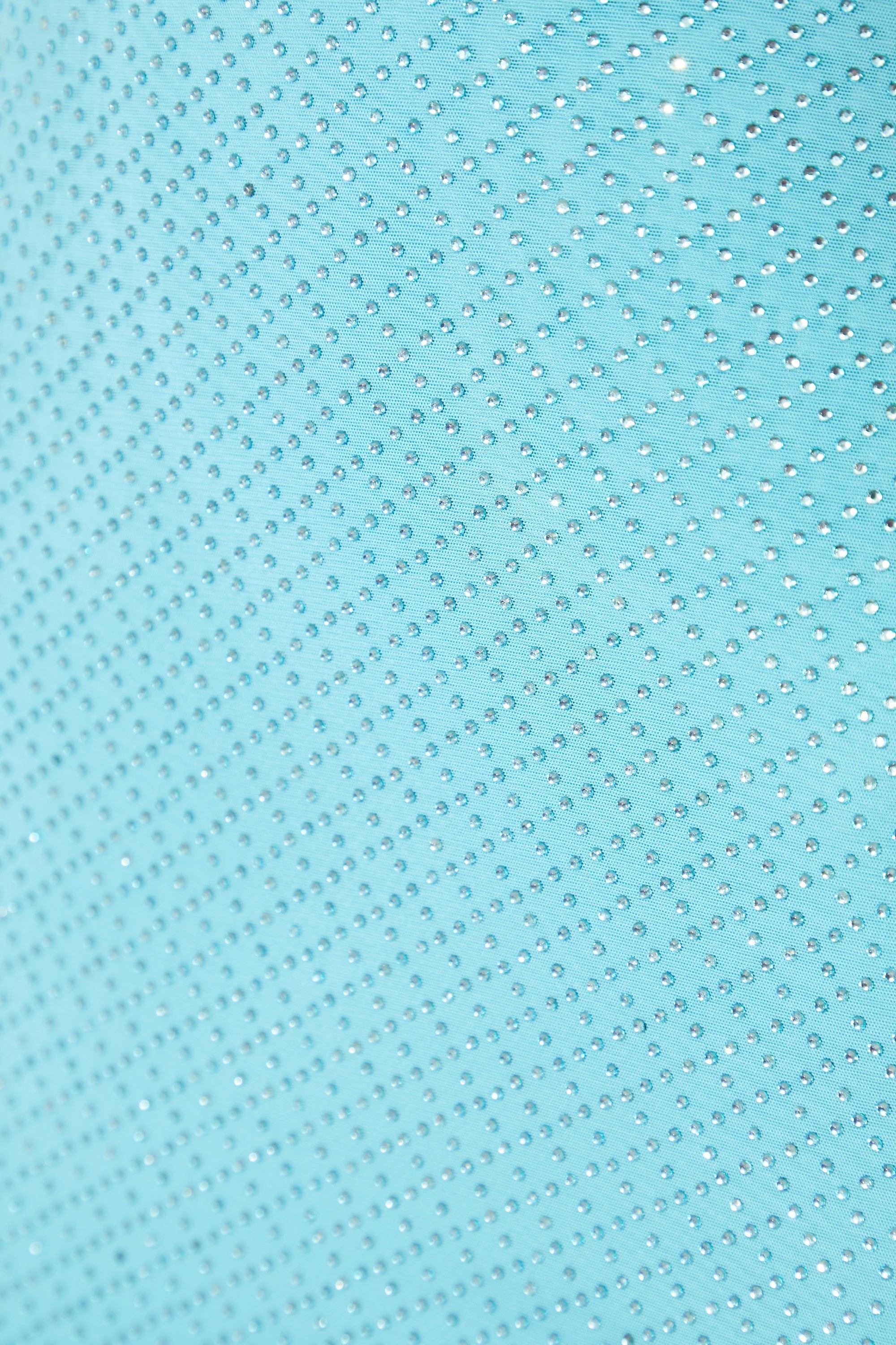 Embellished Cowl Mini Dress in Aqua