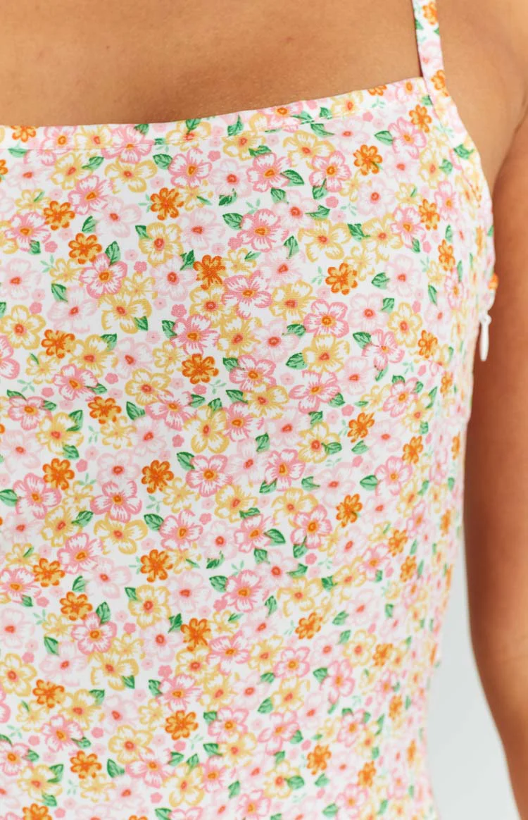 Chrissy Pink Floral Maxi Slip Dress