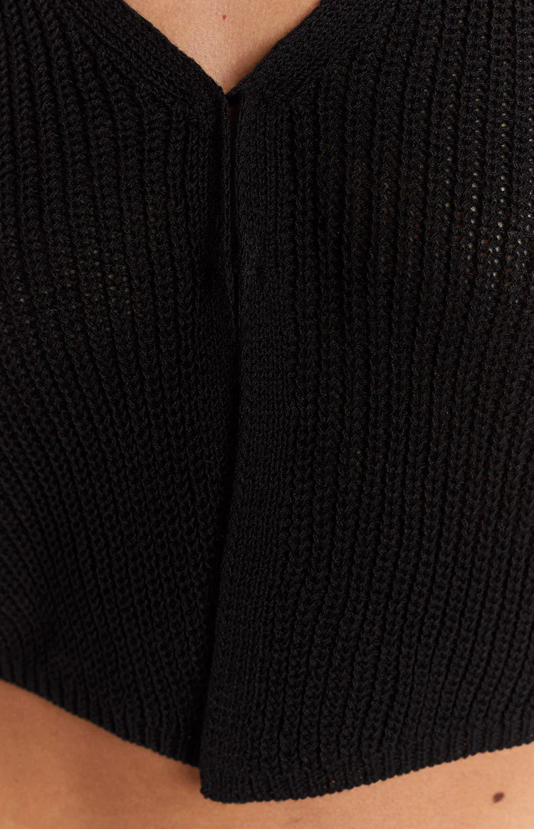 Ferrerah Black Ribbed Vest
