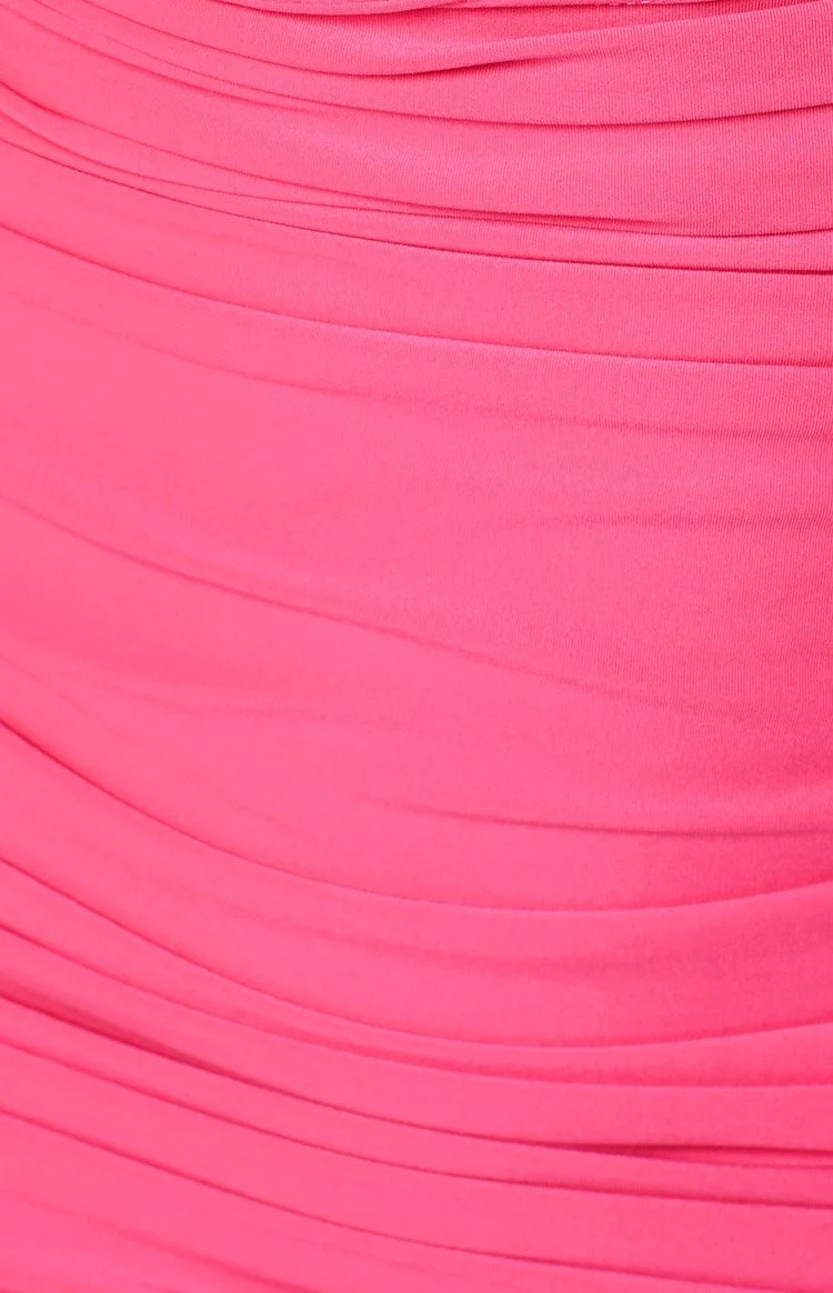 Mae Pink Cross Neck Mini Dress