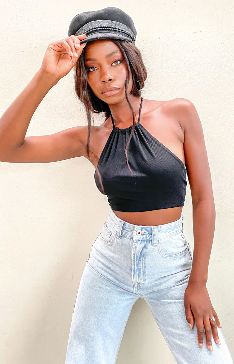Long Island Crop Top Black