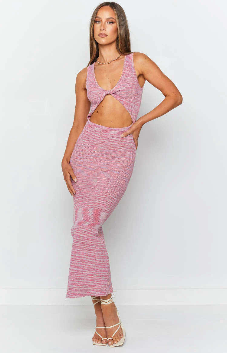 Ravenna Cut Out Maxi Dress Pink