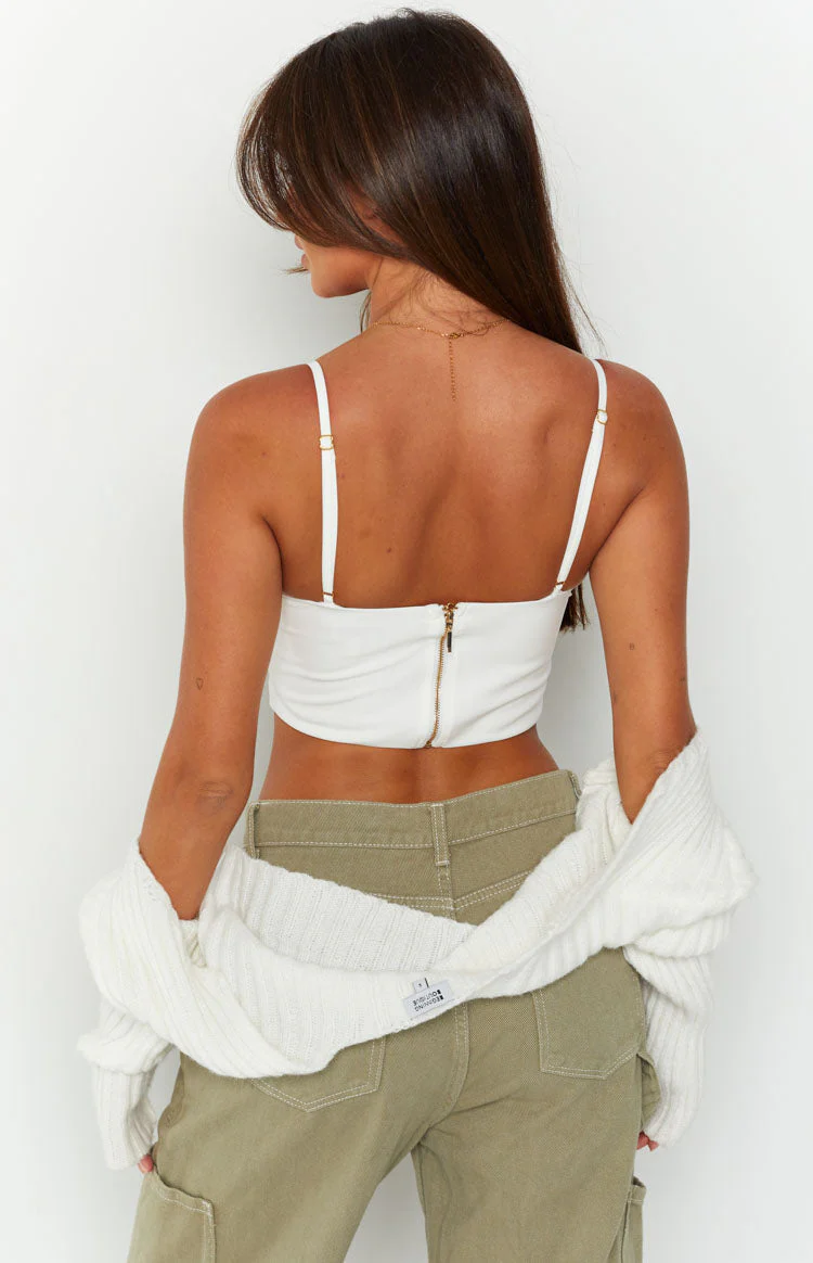 The Divine White Cropped Top