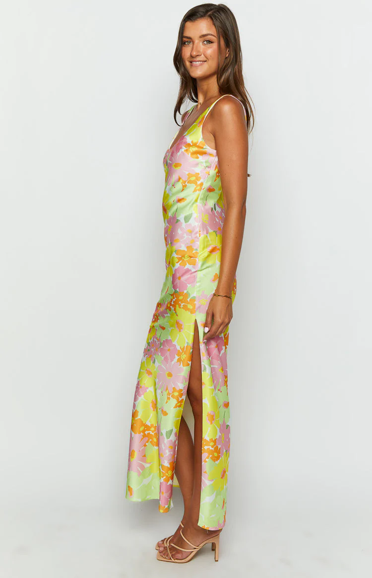 Jovie Yellow Floral Maxi Dress