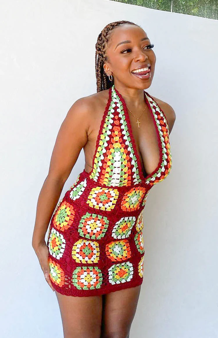 Harmon Crochet Dress Multi