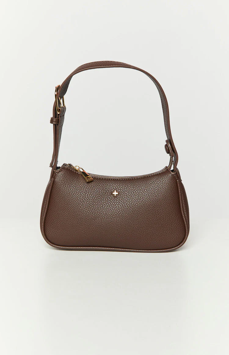 Peta & Jain Gabbi Chocolate Pebble Shoulder Bag