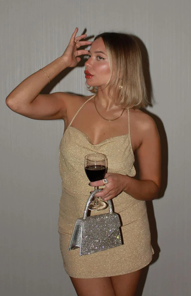 Estie Gold Mini Dress