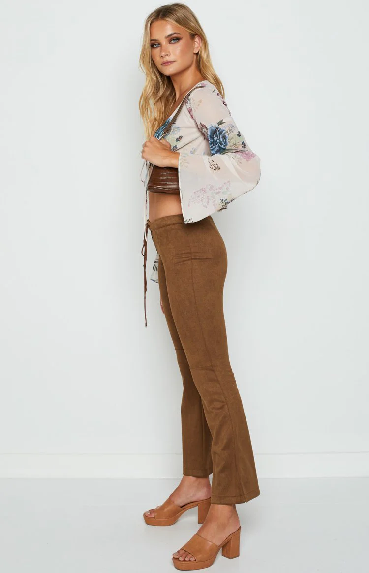 Mysteryland Low Rise Festival Pants Brown