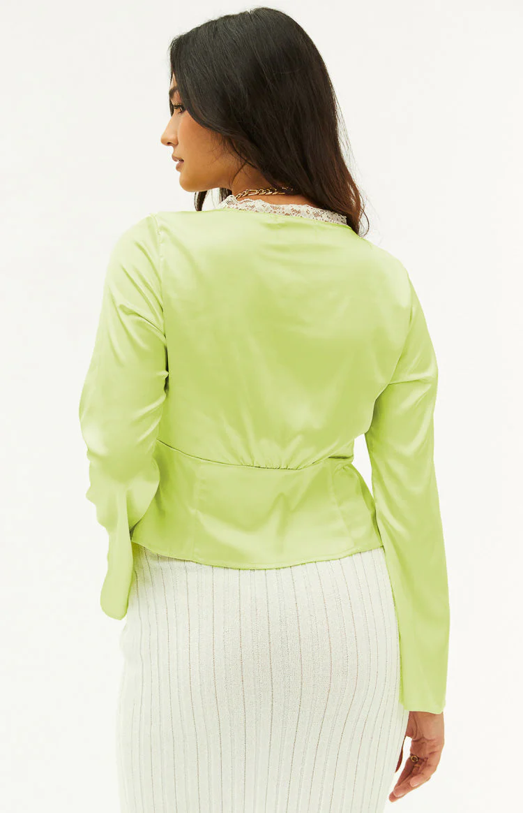 Kamala Lime Green Long Sleeve Top