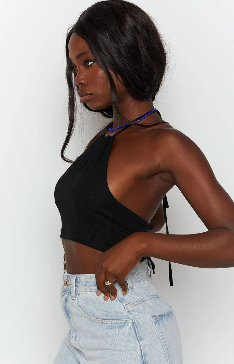 Long Island Crop Top Black