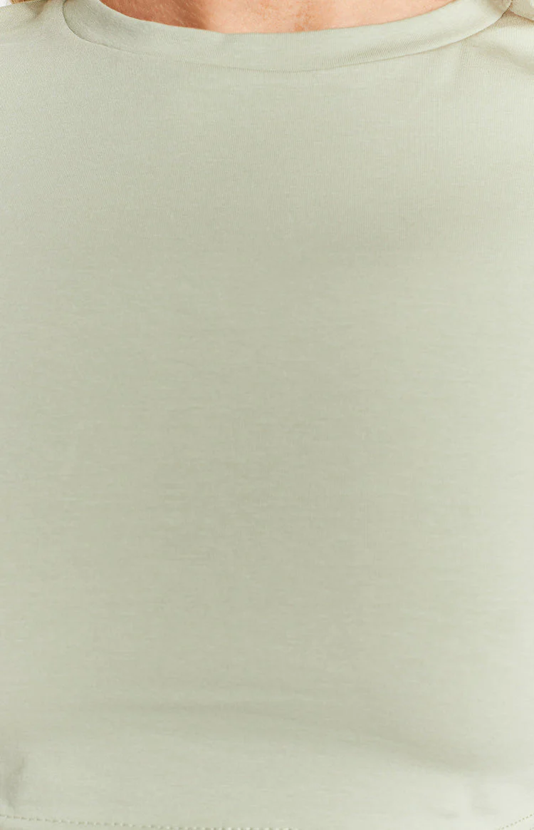 Chantal Sage Cropped Tee