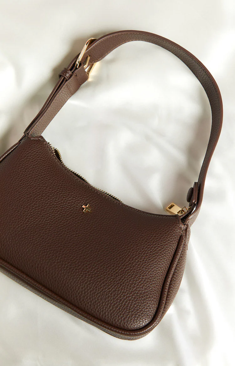 Peta & Jain Gabbi Chocolate Pebble Shoulder Bag