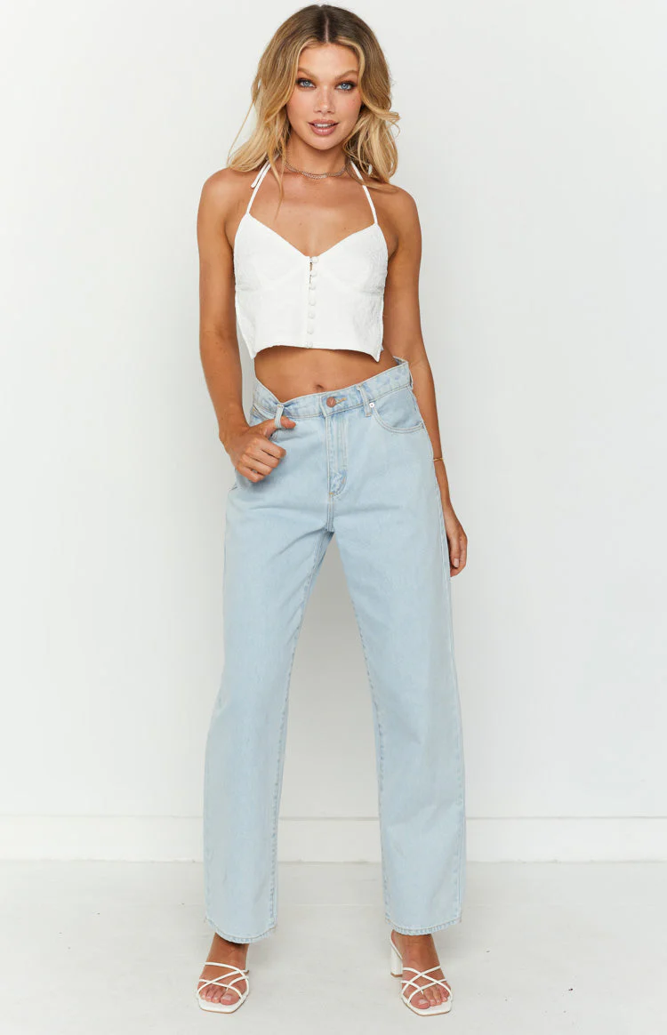 Indie White Crop Top