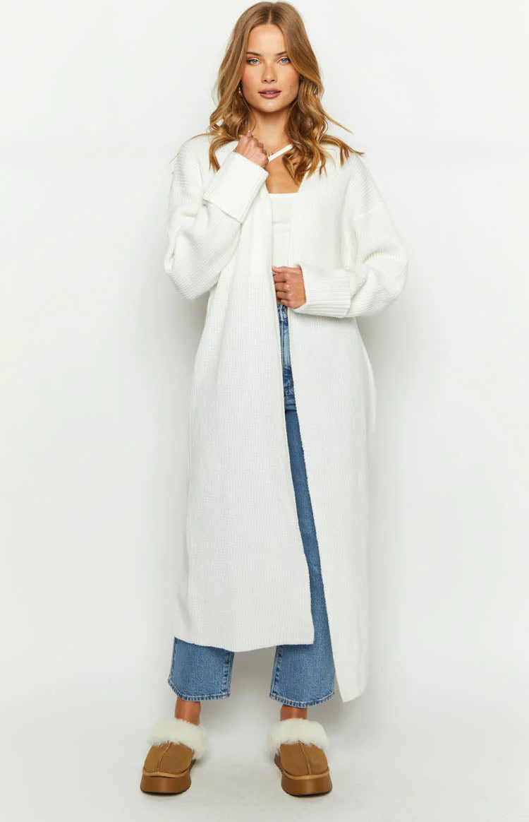 Landon Cream Longline Cardi
