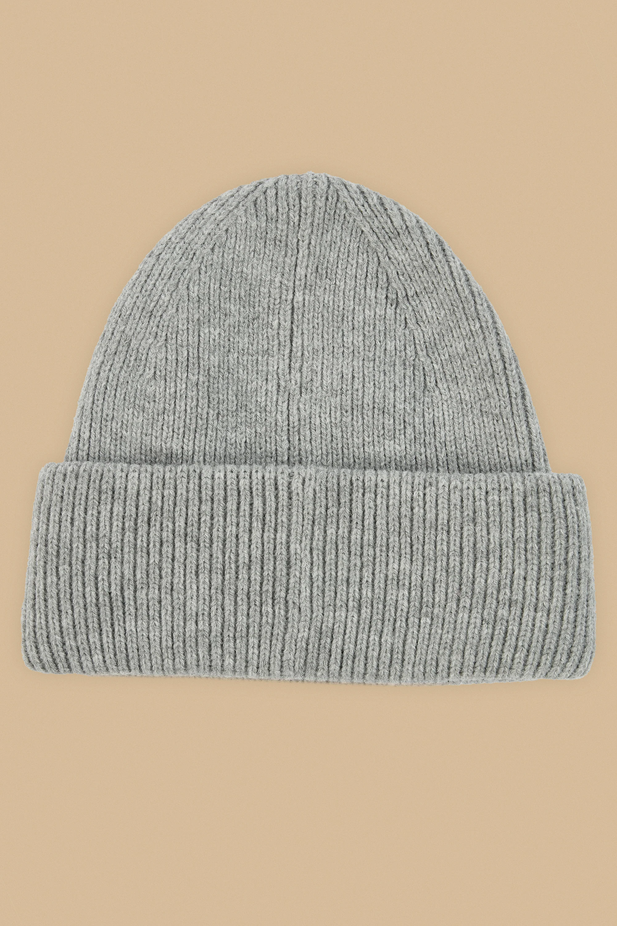 Knit Beanie in Heather Grey