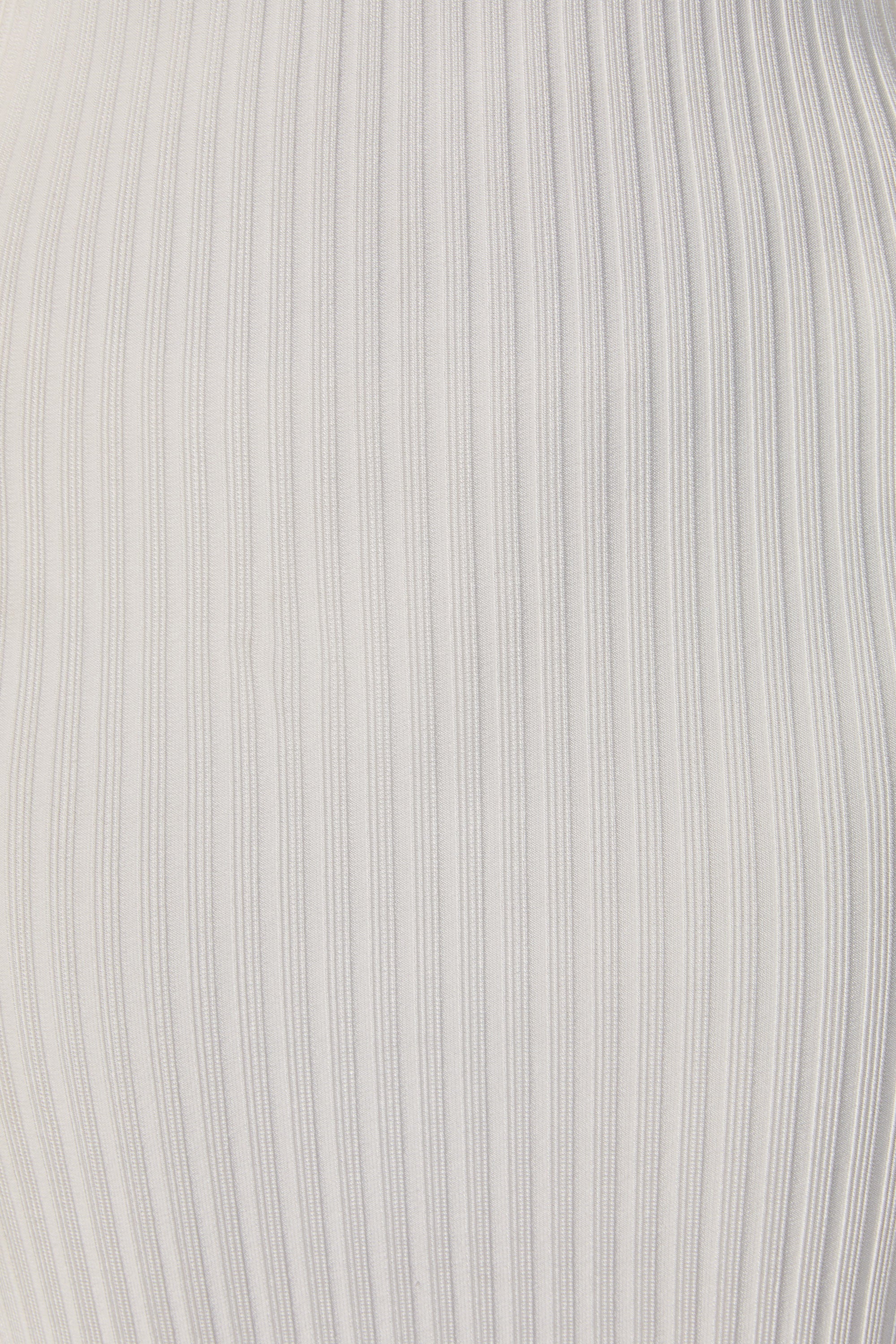 Long Hot Summer Ribbed Bandage Midi Dress in Oyster White