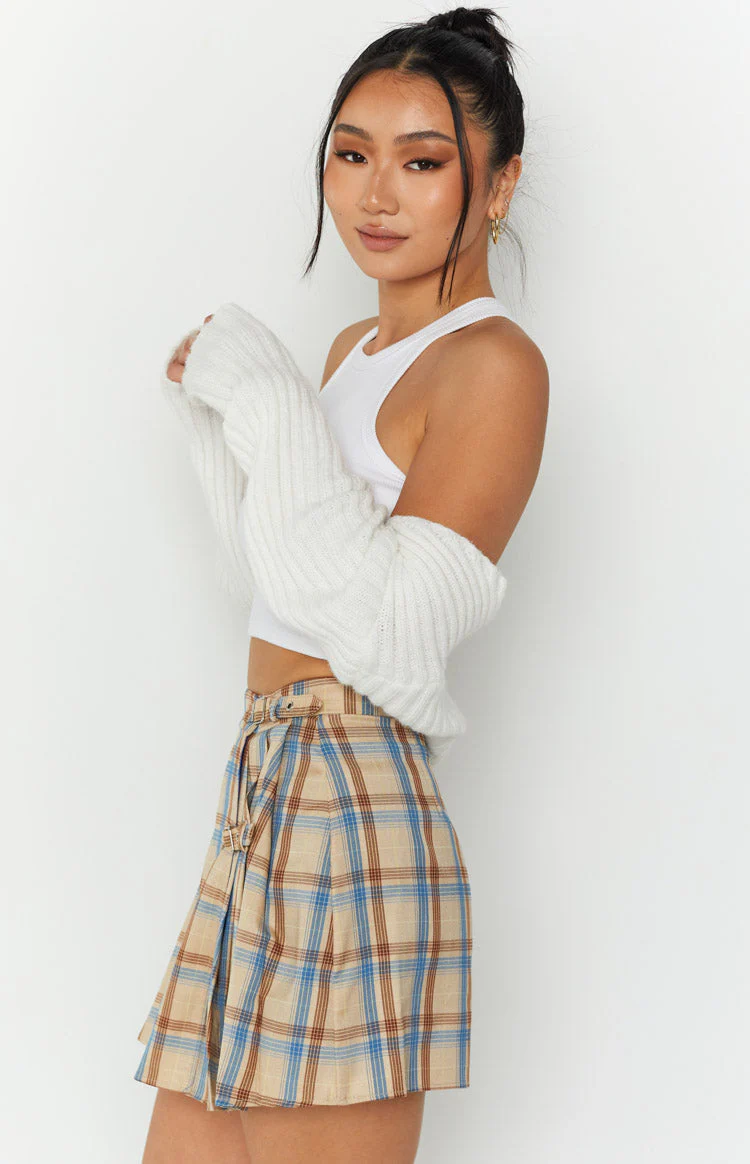 Pyara Plaid Mini Skirt