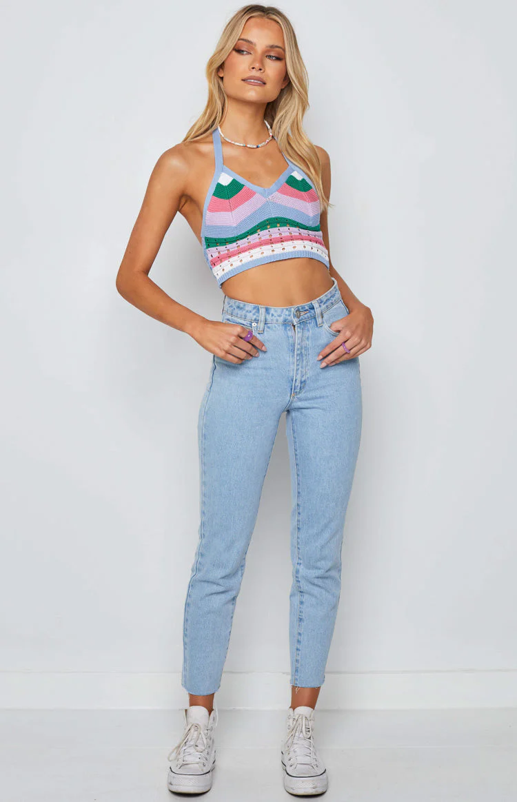 Rainbow Love Knitted Top Multi