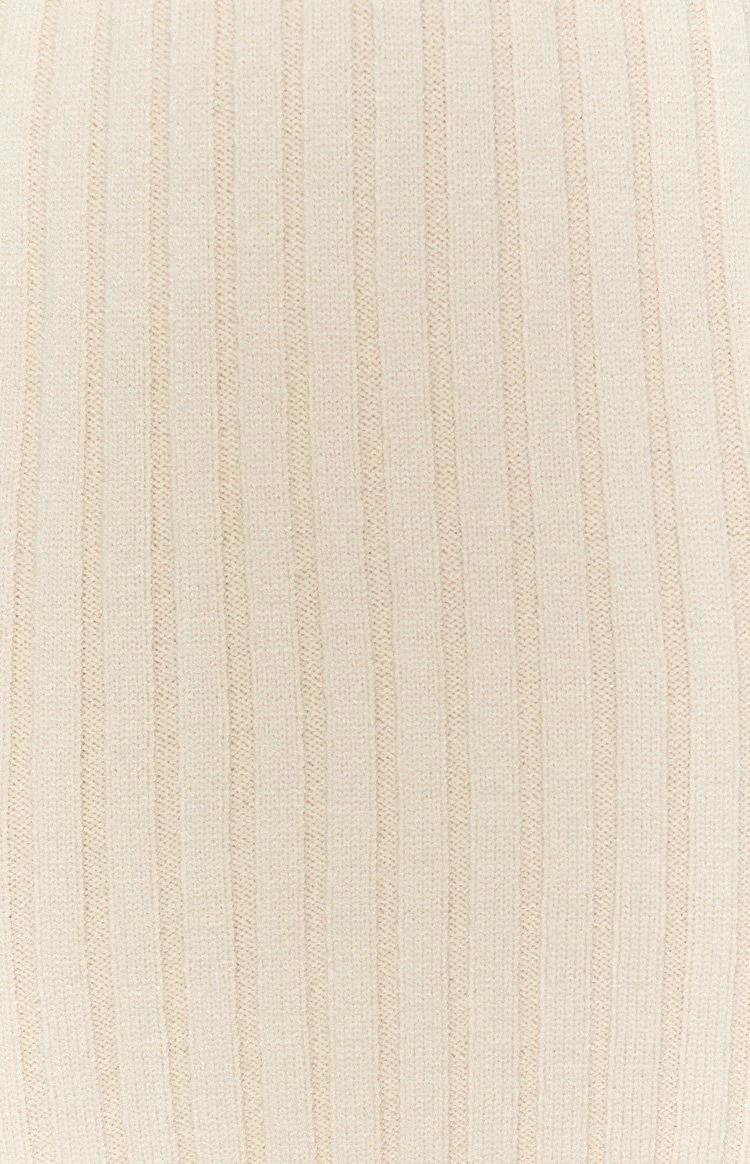 Sixteen Candles Ribbed Mini Skirt Beige