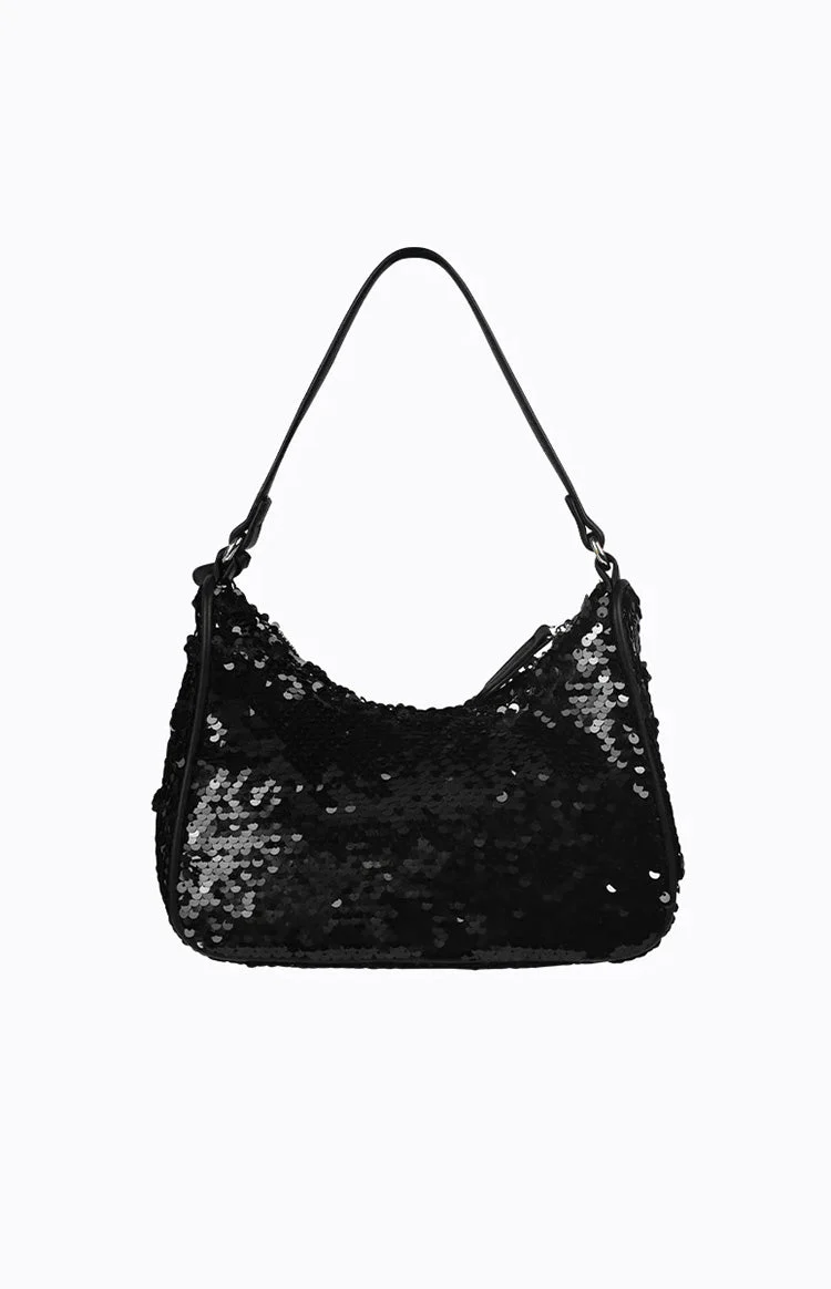 Peta & Jain Niah Black Sequin Shoulder Bag