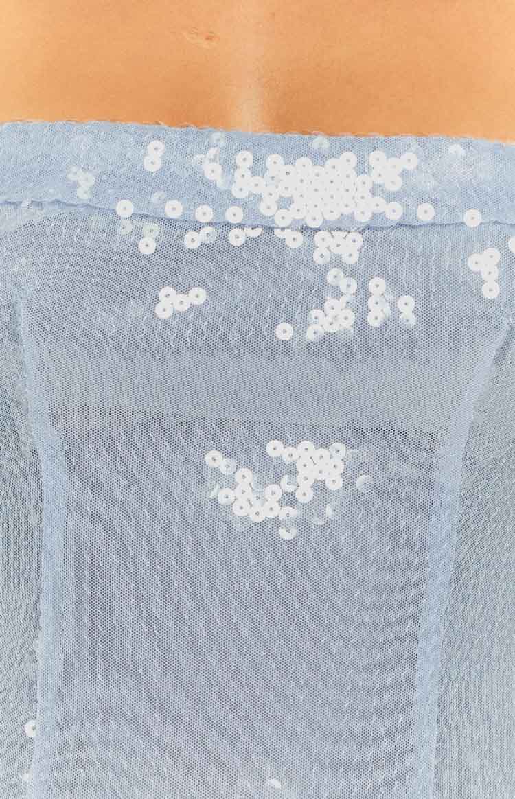 Carminia Blue Sequin Mini Dress