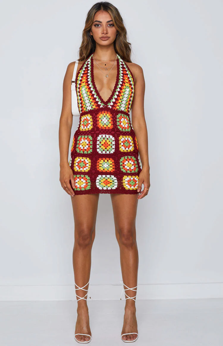 Harmon Crochet Dress Multi