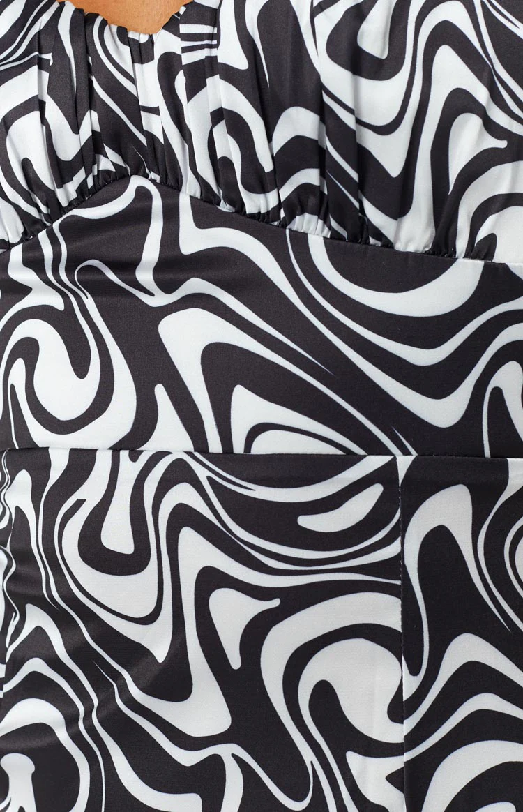 Elsie White Print Mini Dress