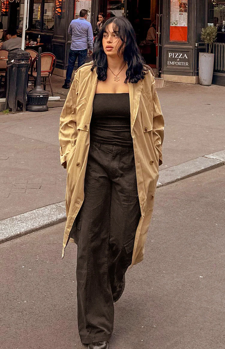 Millie Black Low Rise Cargo Trousers