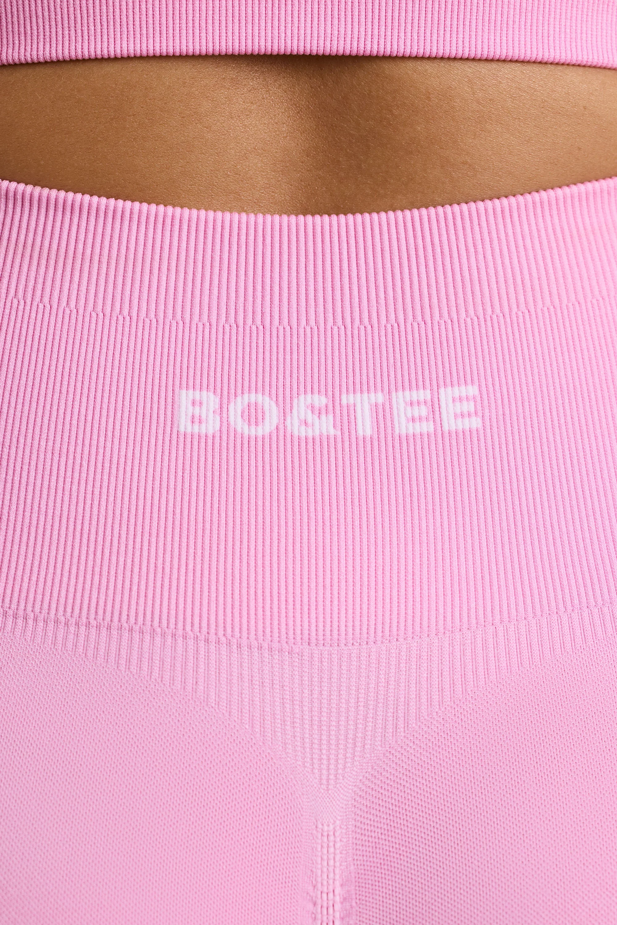 High-Waist Define Luxe Mini Shorts in Bubblegum Pink