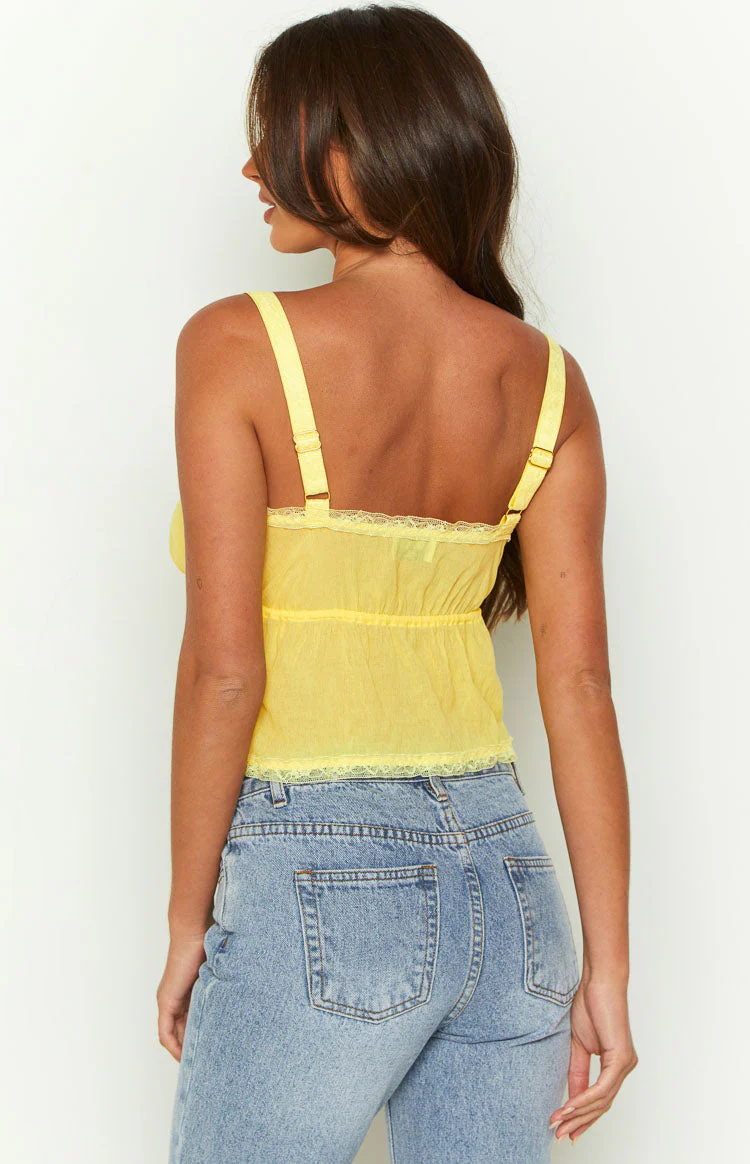 Frankie Yellow Crop Top