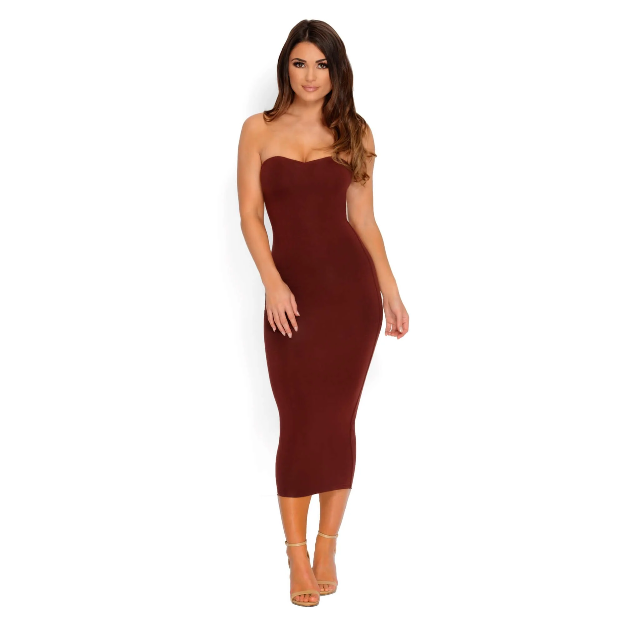 Keep Me Sweet Double Layered Midi Dress in Wine