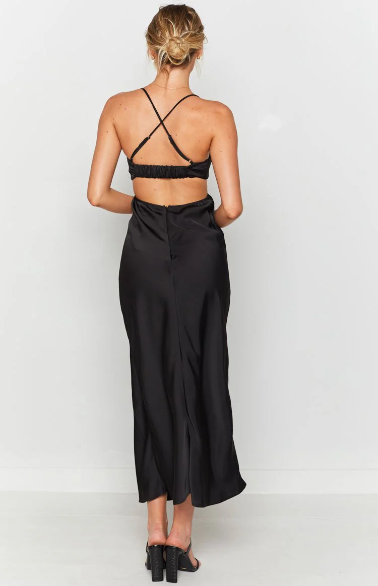 Taleah Cut Out Maxi Dress Black