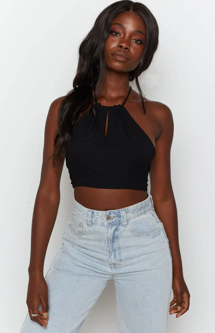 Long Island Crop Top Black