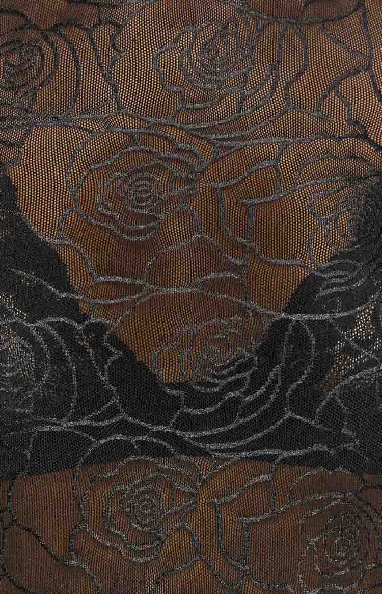 Belle Black Mesh Top