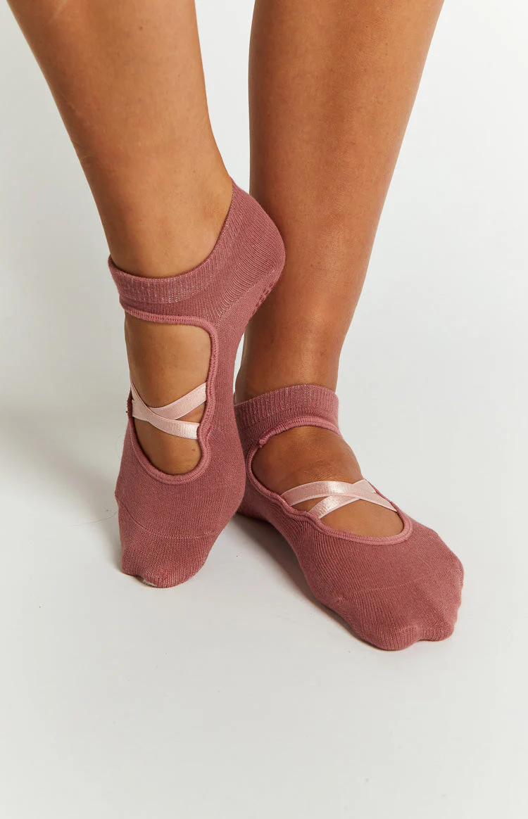 Elysia Pink Yoga Socks Two Pack